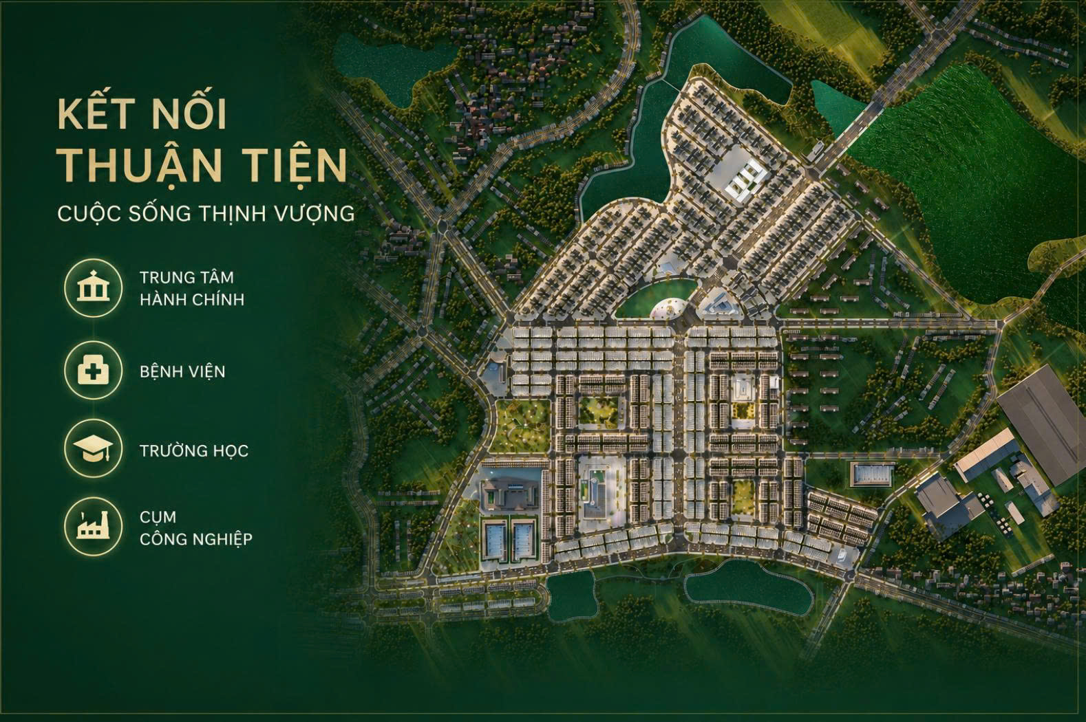 Đất Việt Green Park là nơi kết nối nhanh các trung tâm hành chính